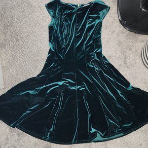Emerald Green Velvet Dress